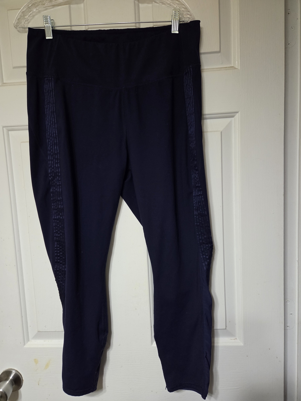 Active Life Navy Blue Leggings with Side Mesh Panels